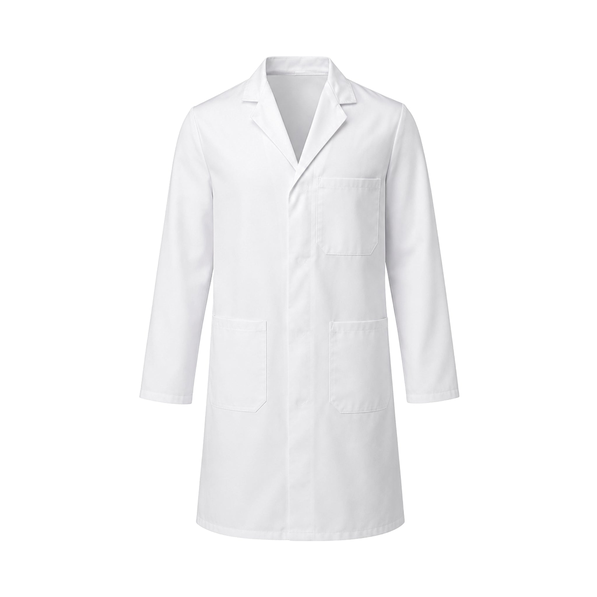 Premium white butcher coat - polycotton professional workwear for butchers and food handlers