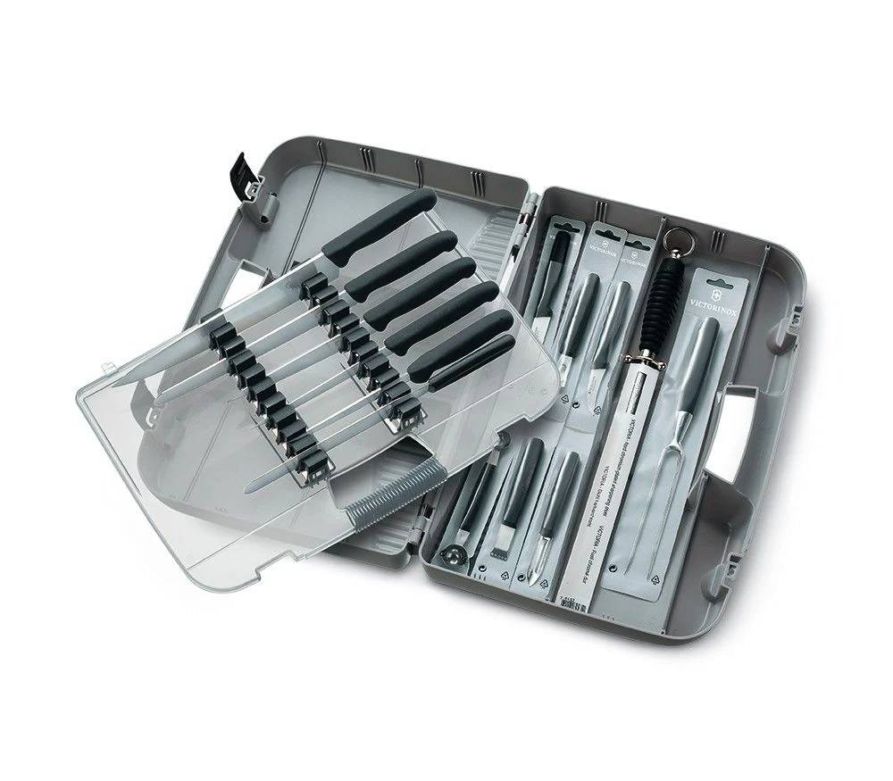 Victorinox Fibrox 14 Piece Chef's Case Set Small: Professional-Grade Knives for Culinary Excellence