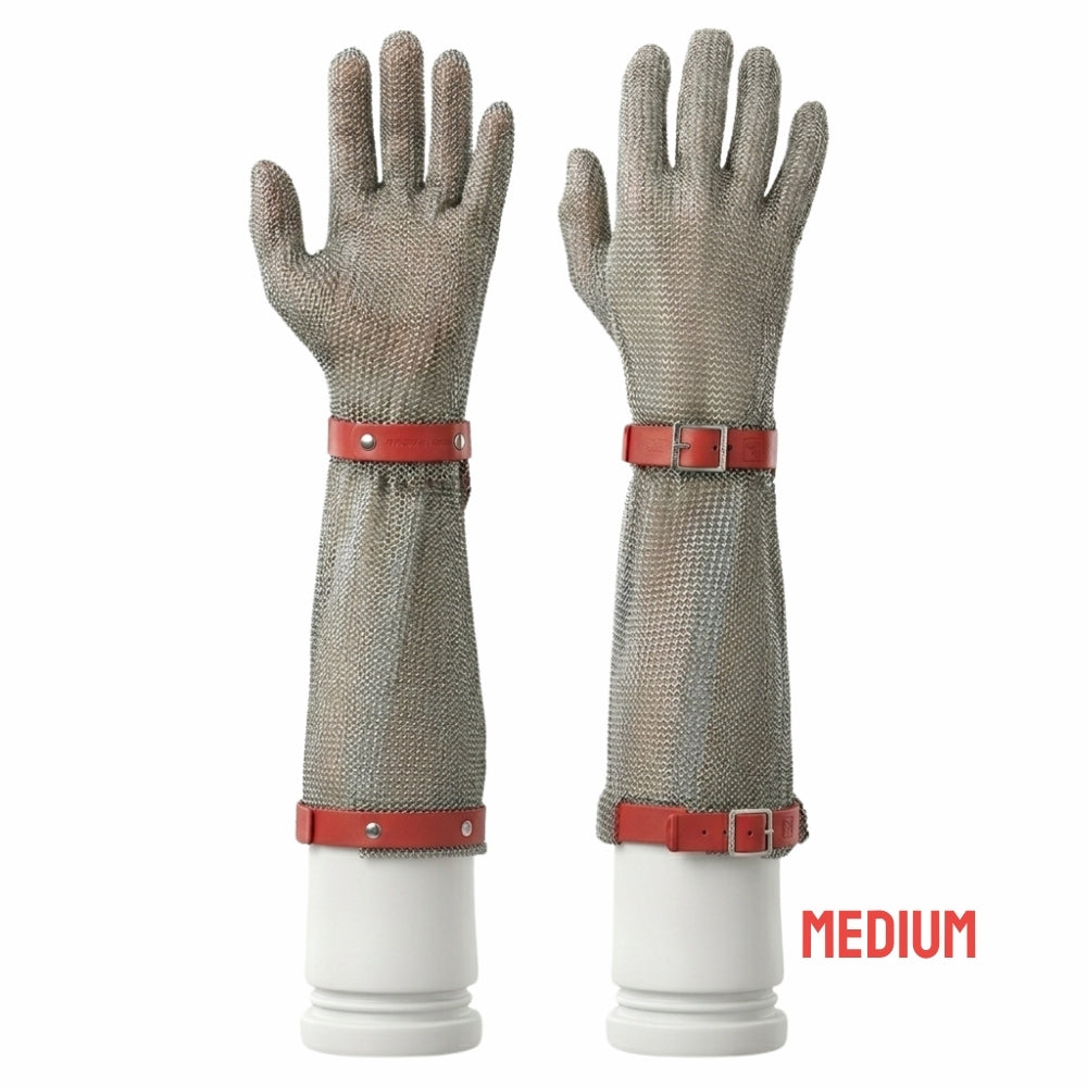 Chainmail sleeve PPE - EN1082 cut resistant stainless steel protection for butchers