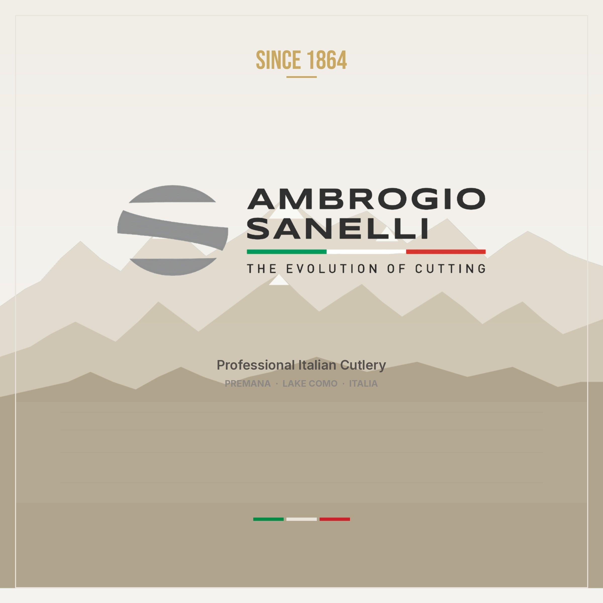 Ambrogio Sanelli — professional Italian cutlery from Premana, Lake Como, since 1864
