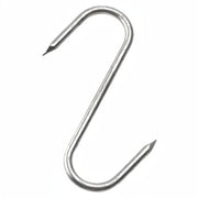2 Point S Hooks 12x5cm Pack of 10 - Butcher Shop Meat Hanging Hooks