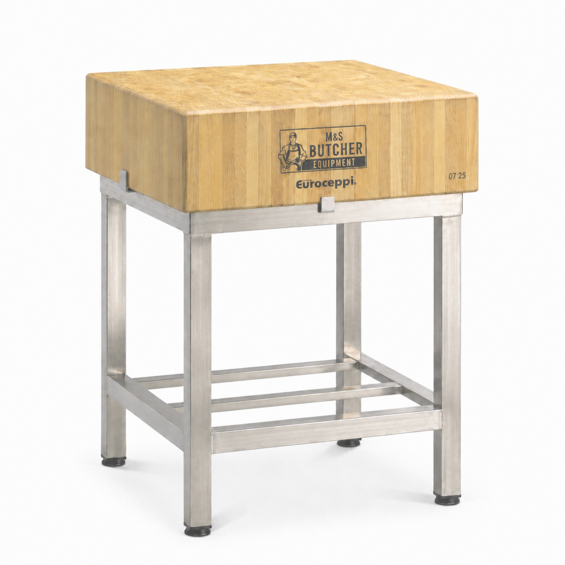 Butchers block 2ft x 2ft (60x60cm) - premium Italian Black Locust wood chopping block for professional butchers