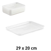 White display tray 29x20cm - butchers counter food display tray