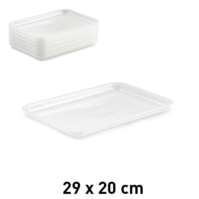 White display tray 29x20cm - butchers counter food display tray
