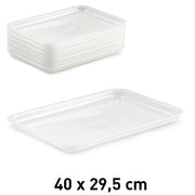 White display tray 40x29.5cm - butchers counter food display tray