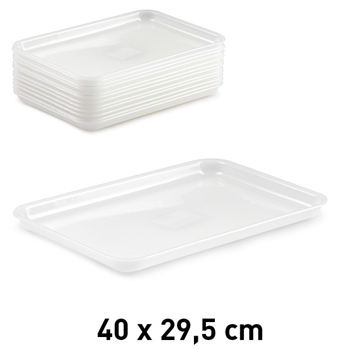 White display tray 40x29.5cm - butchers counter food display tray