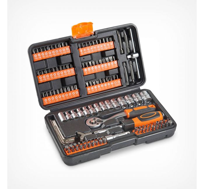 VonHaus 130 piece socket and bit set - butchers workshop maintenance toolkit