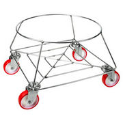 18/8 Stainless Steel Wire Bin Holder with Swivel Wheels - Commercial Kitchen Waste Bin Stand