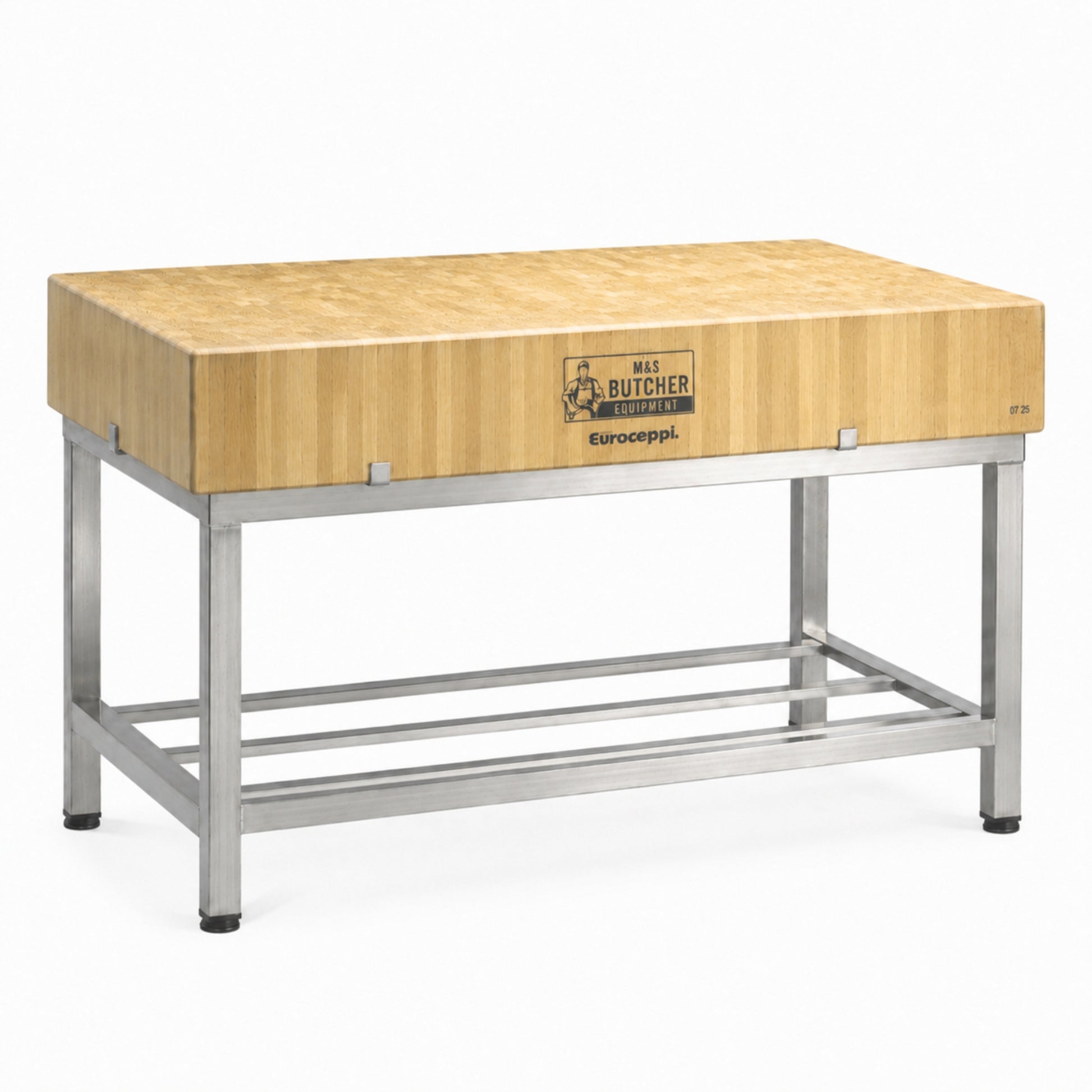 Butchers block 5ft x 2.5ft (150x75cm) - premium Italian Black Locust wood chopping block for professional butchers