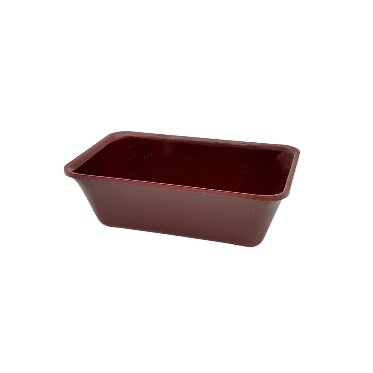 Burgundy GN 1/4 display tray 265x162x80mm view 1 - small deep butchers counter tray