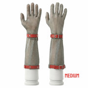 Chainmail glove sleeve - 8cm cuff EN1082 cut resistant butchers safety sleeve