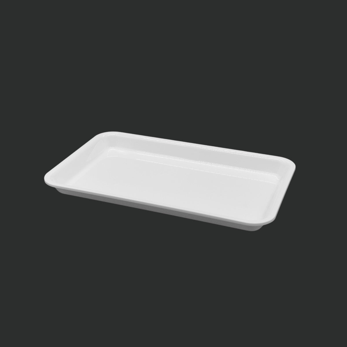 White GN 1/4 Gastronorm Tray 265x162x20mm - Butcher Shop Display Presentation Tray