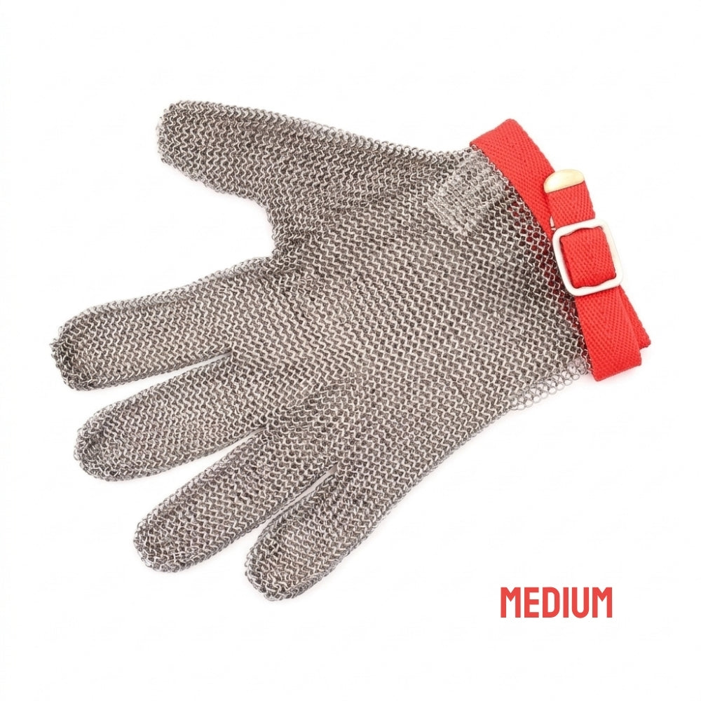 Stainless steel chainmail glove - EN1082 cut resistant butchers safety glove