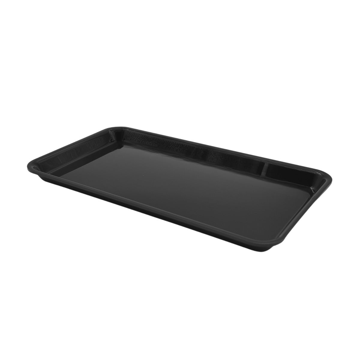 Black GN 1/3 tray view 2 - shallow butchers display tray
