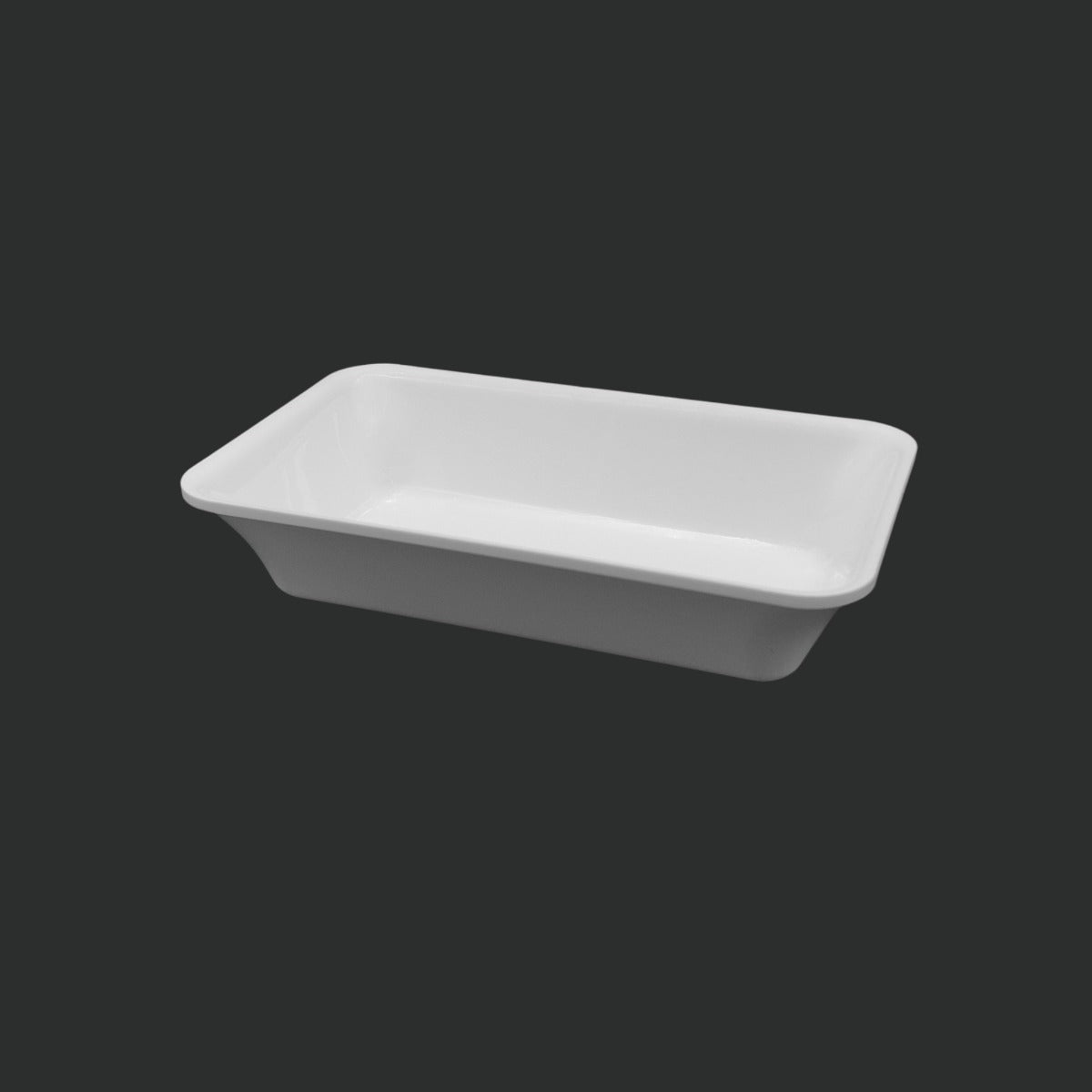 White GN 1/4 50 Tray 265x162x50mm - Commercial Butcher Counter Display Tray