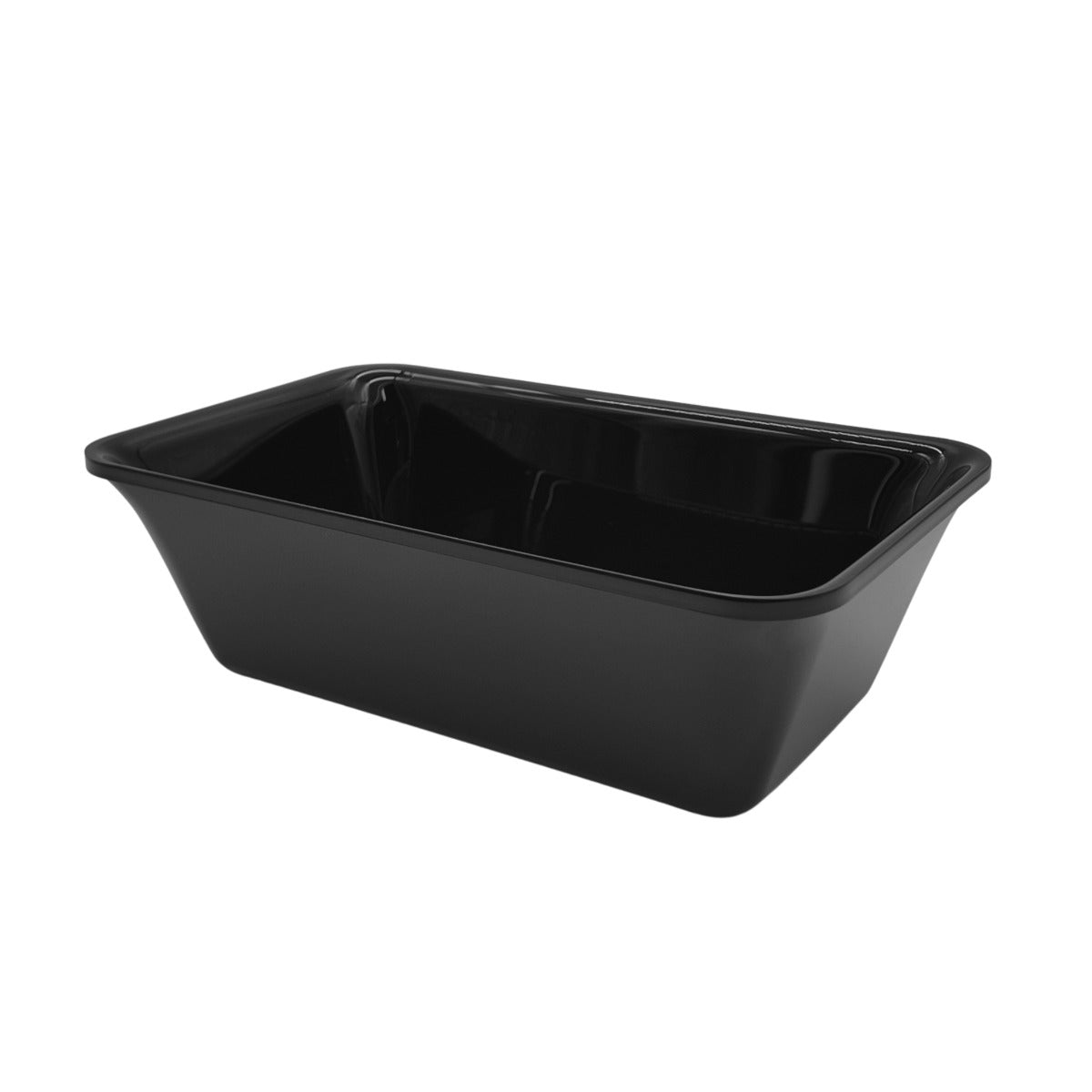Black GN 1/4 Display Tray Side View - Meat Display Gastronorm Tray for Butcher Shop