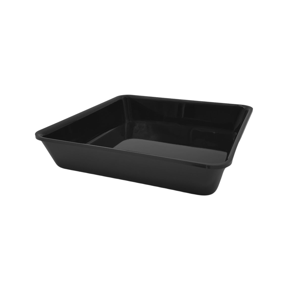 Wide black tray 280x280x50mm view 1 - butchers display counter tray