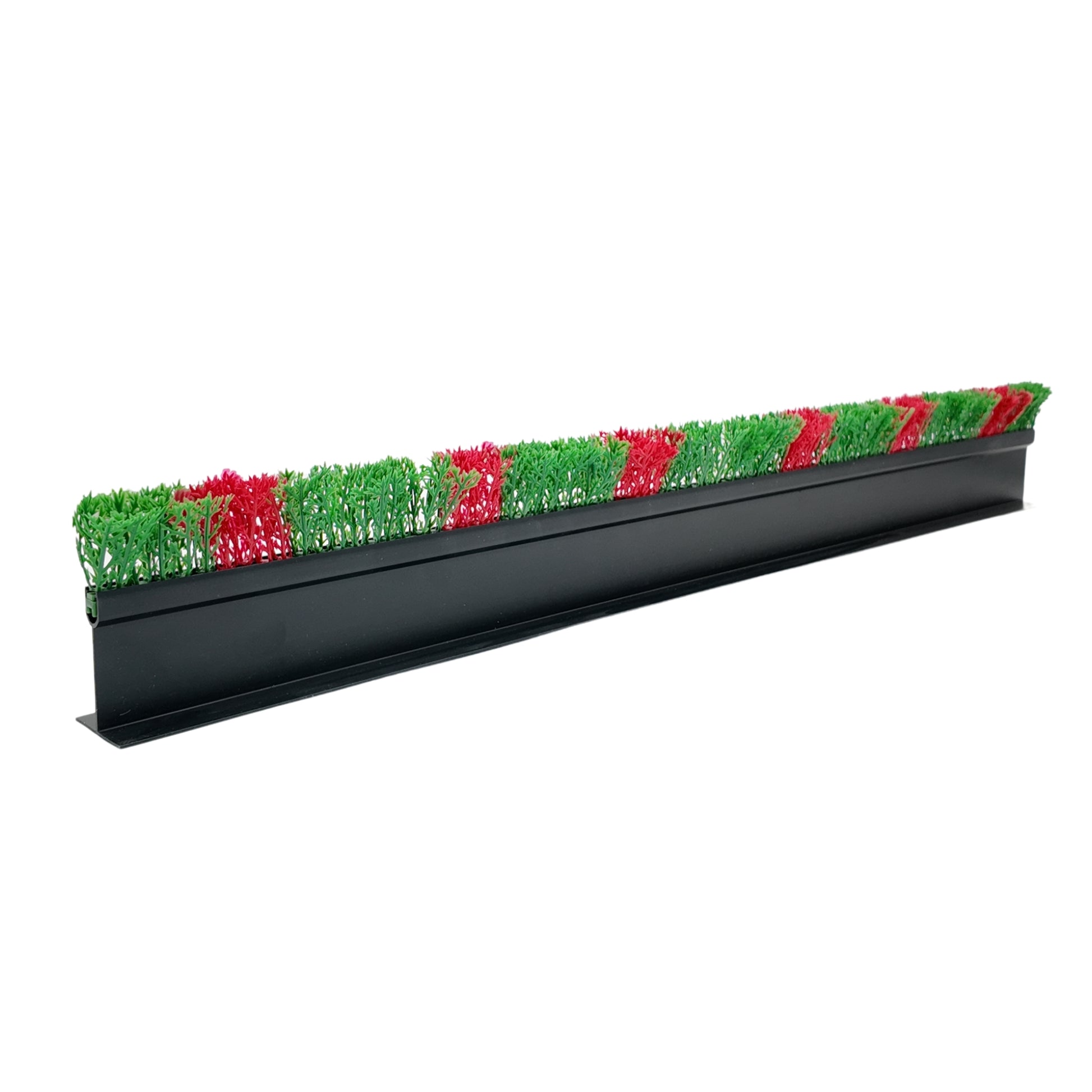 Red Green Heavy Duty Garnish Divider Black Base 750mm - Butcher Shop Display Divider