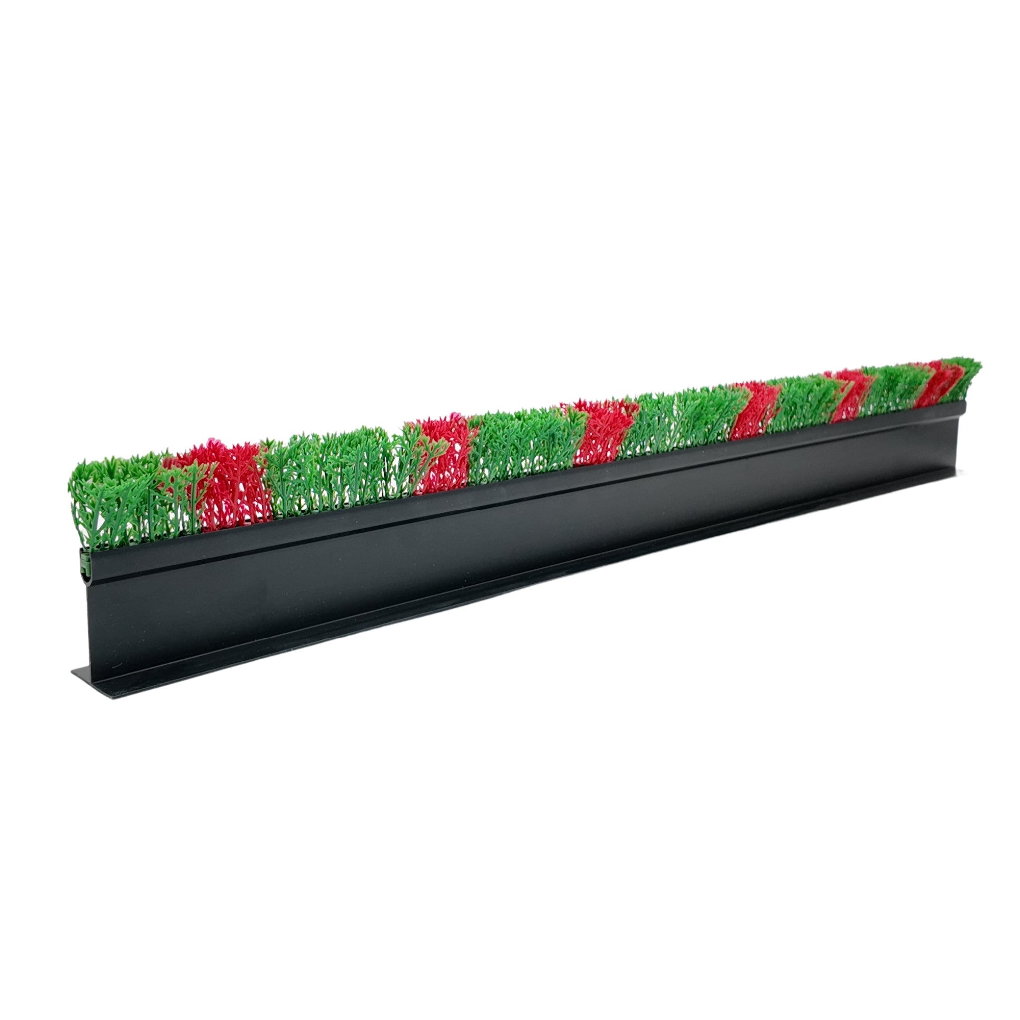 Red Green Heavy Duty Garnish Divider Black Base 750mm - Butcher Shop Display Divider