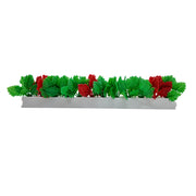 Red Green Leaf Garnish White Base 250mm - Butcher Shop Display Presentation Garnish
