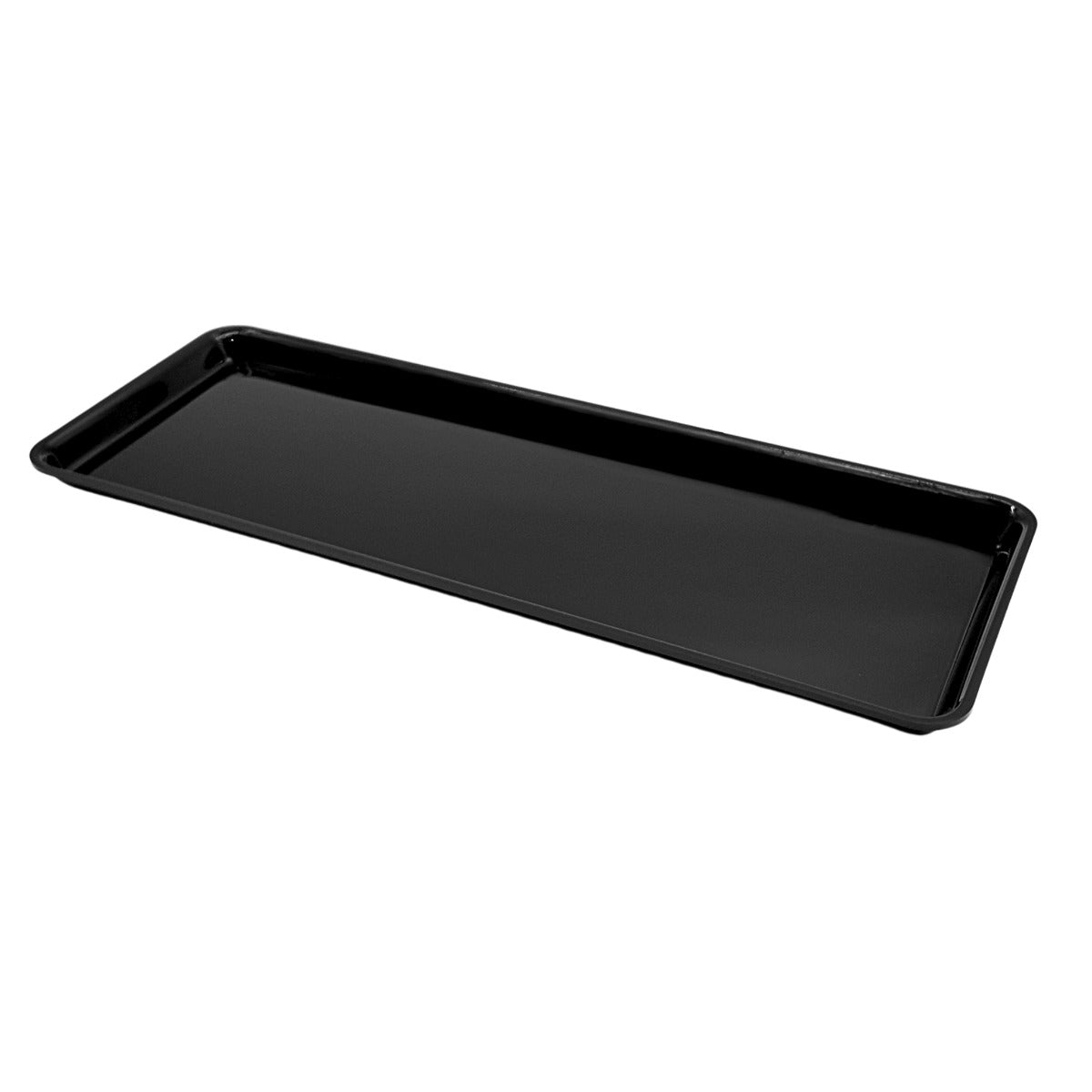 Black GN 2/5 tray view 2 - shallow butchers display tray