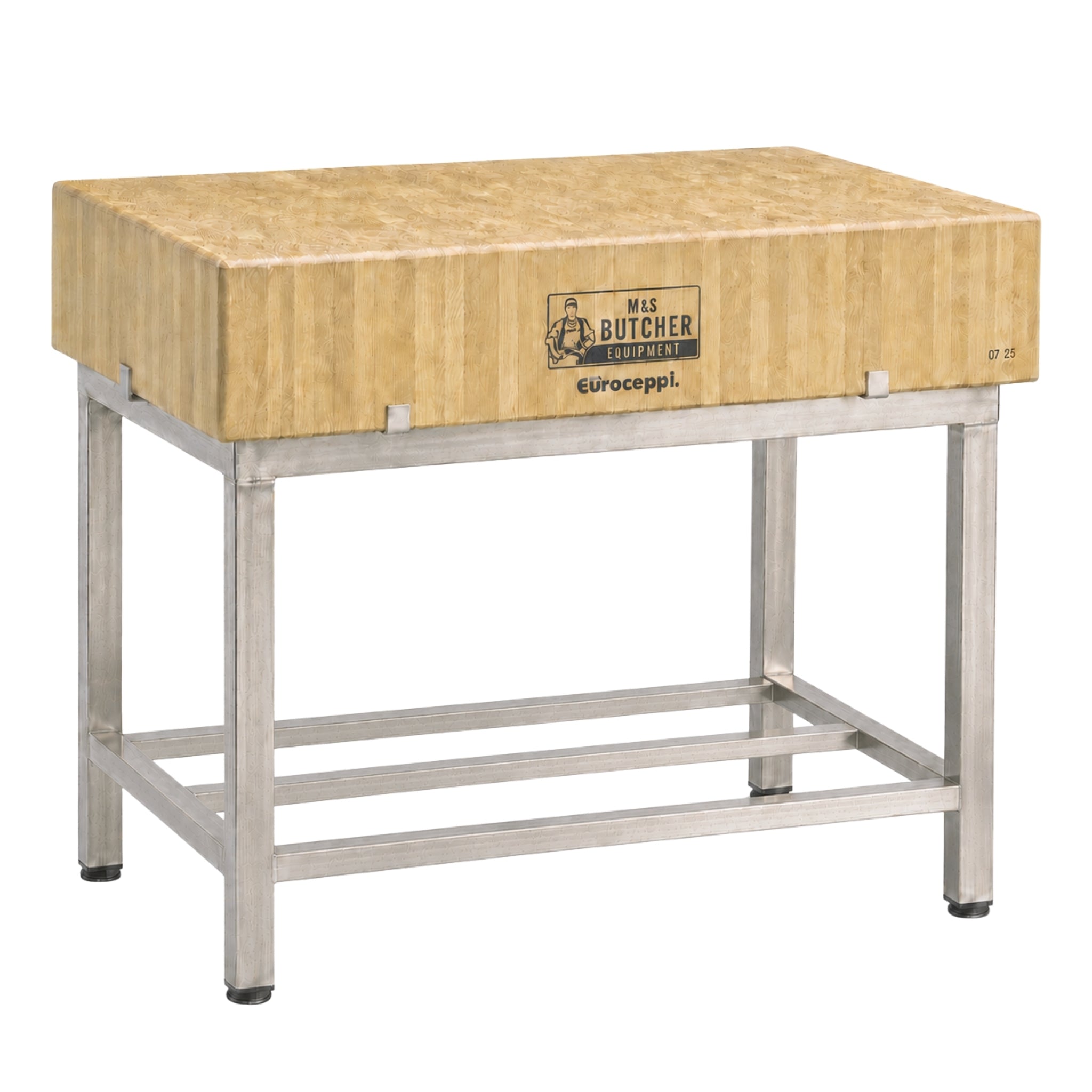 Butchers block 3ft x 2.5ft (90x75cm) - premium Italian Black Locust wood chopping block for professional butchers