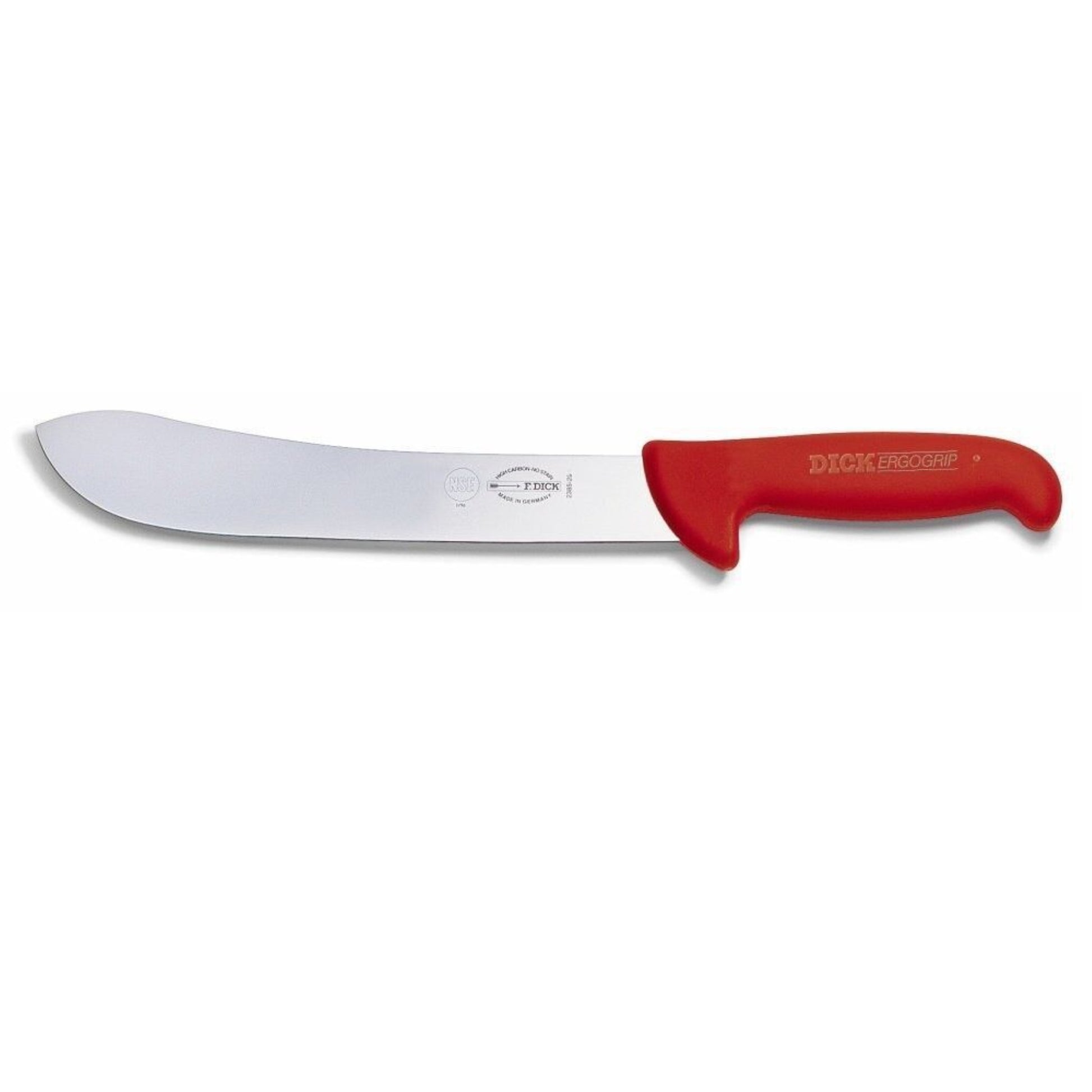 F Dick 10 inch steak knife white handle - hygienic butchers slicing knife