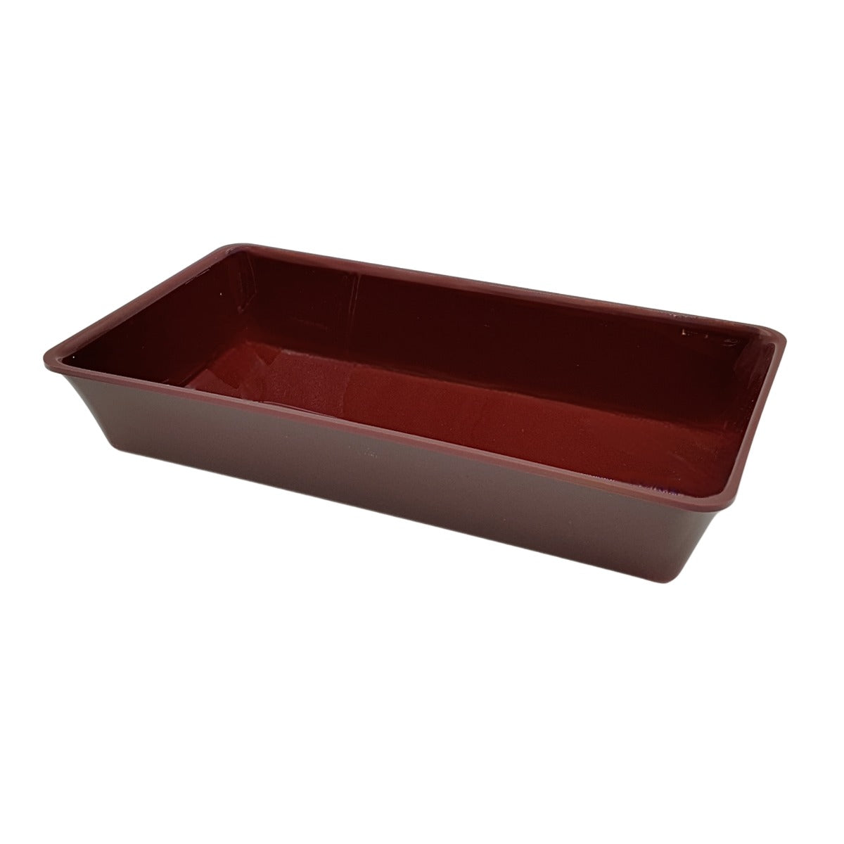 Burgundy GN 3/4 display tray 487x265x80mm view 1 - deep butchers counter tray