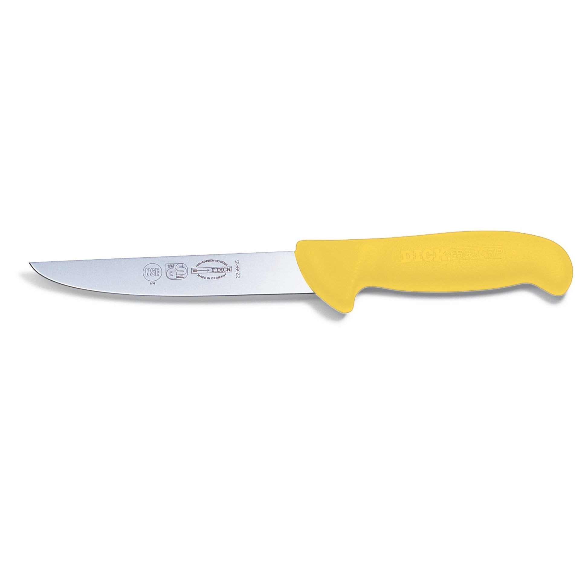 F Dick 6 inch boning knife yellow handle - colour coded butcher knife