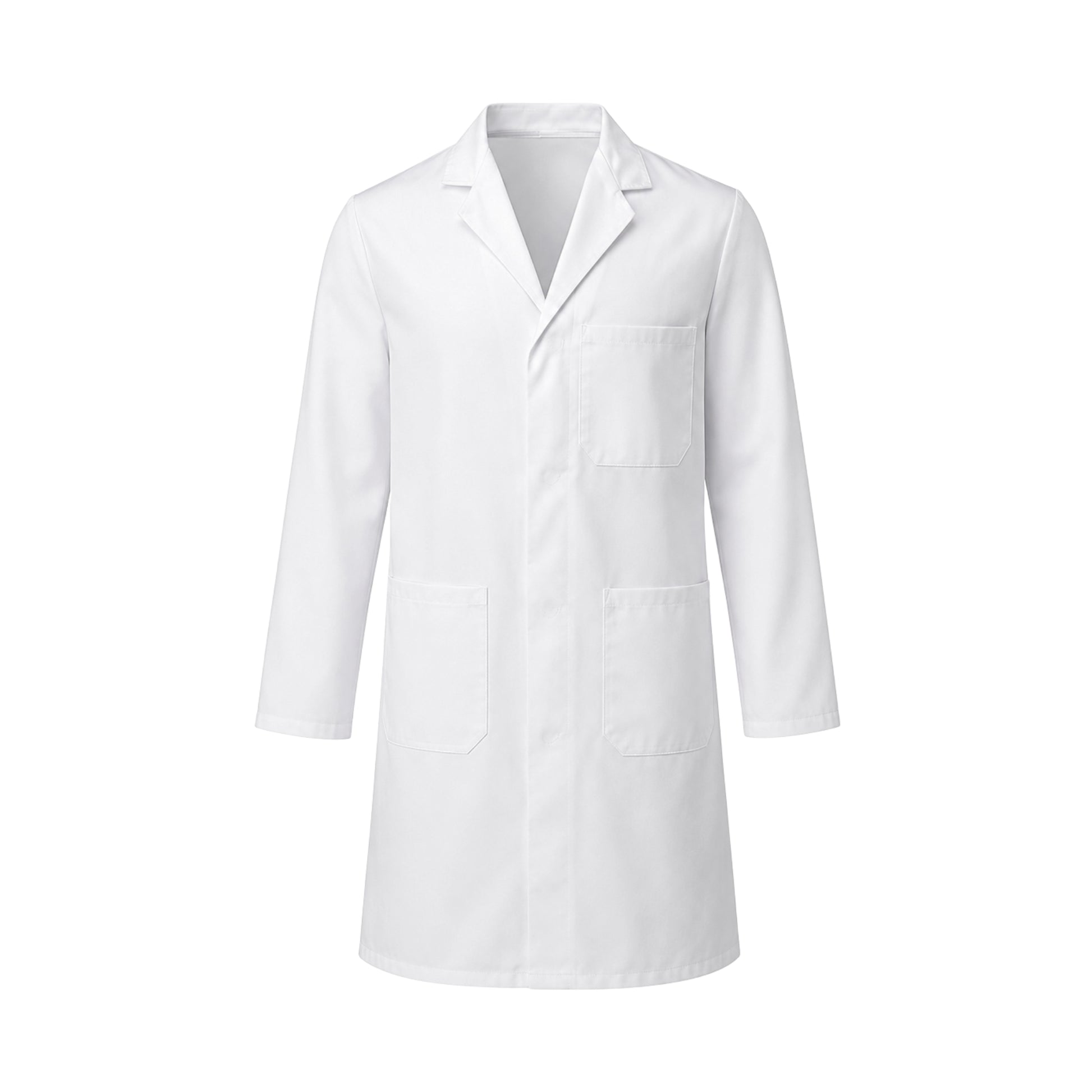 Premium white butcher coat - polycotton professional workwear for butchers and food handlers