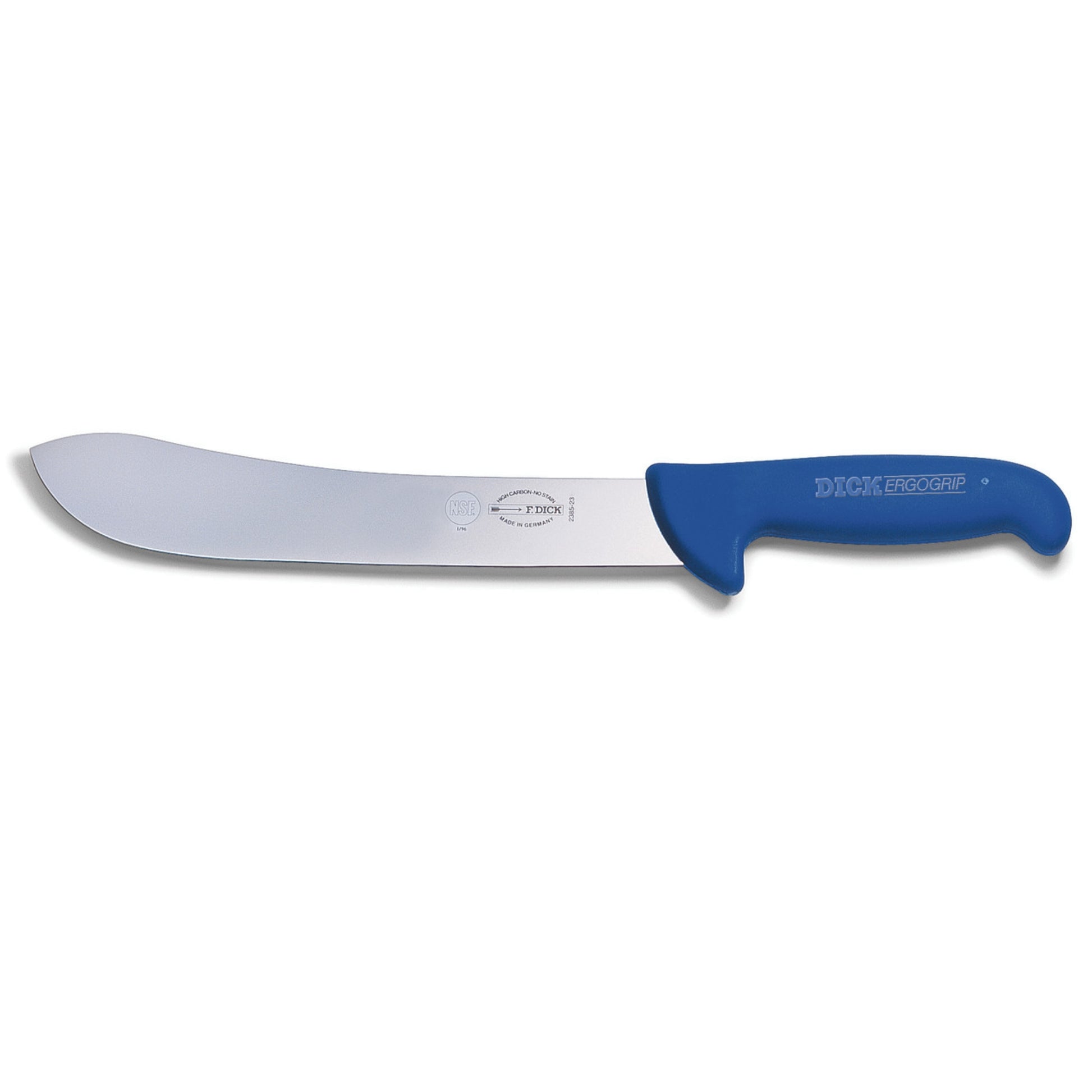 F Dick 10 inch steak knife blue handle - colour coded butchers knife