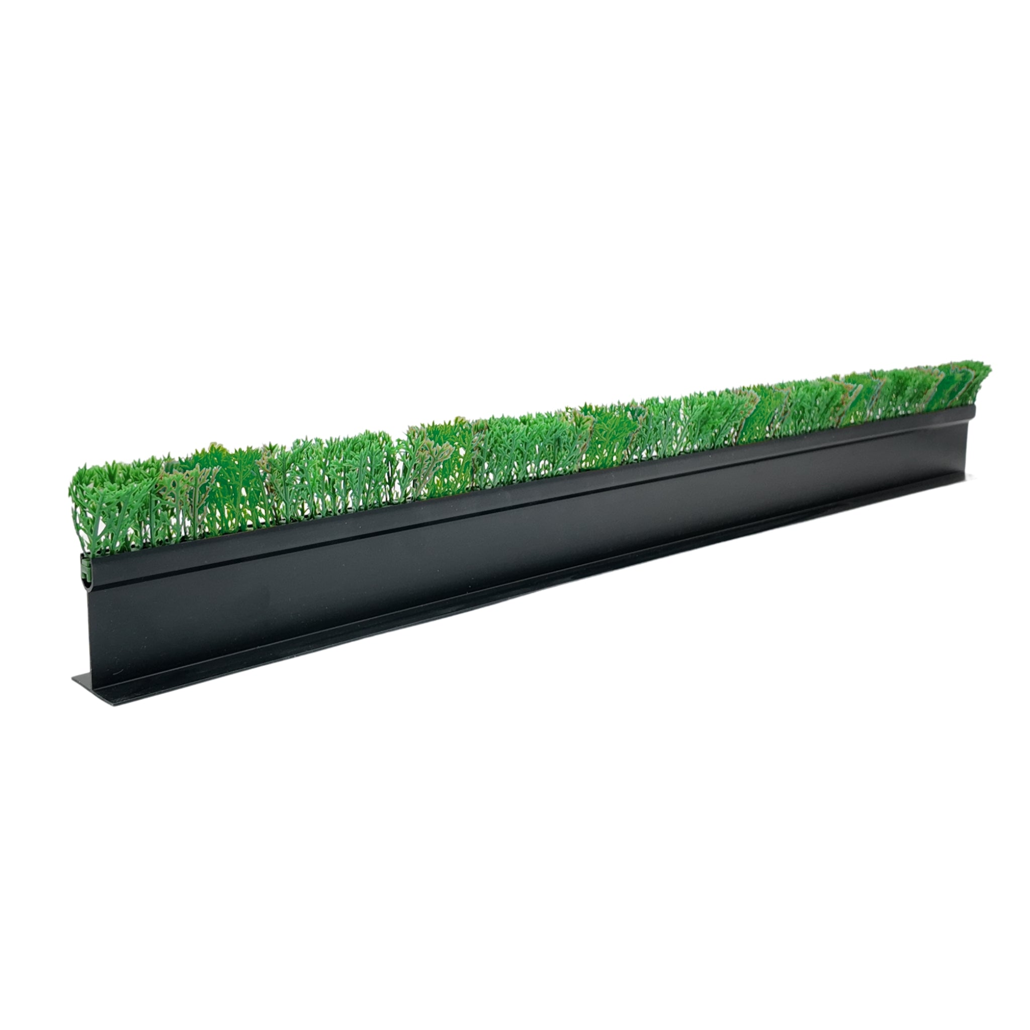 Green Heavy Duty Garnish Divider Black Base 750x80mm - Butcher Shop Counter Display Divider