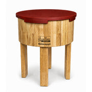 Round Butcher Block with Polytop Cutting Top