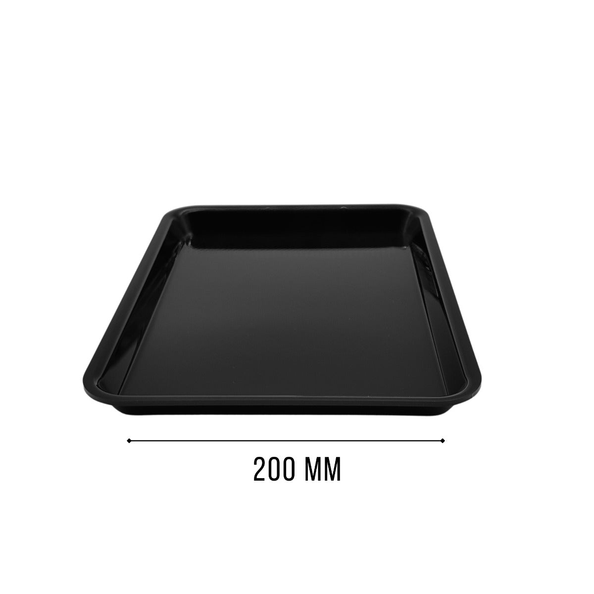 Black GN 1/5 Tray Side View - Food Display Gastronorm Tray for Butcher Shop