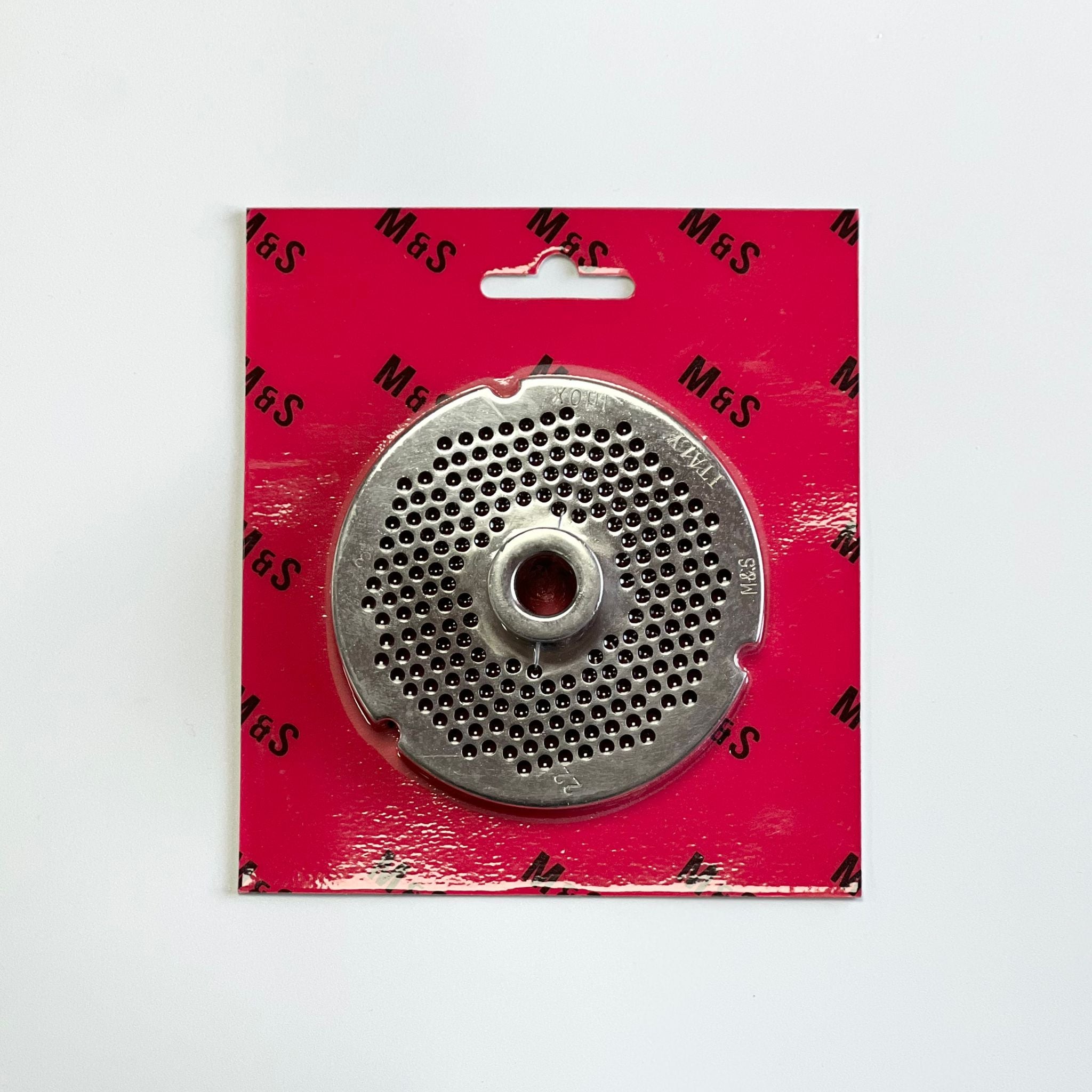 No.22 meat mincer plate 3mm with hub - fine grinding plate for butchers