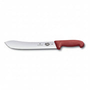 Victorinox 10 Inch Red Safety Nose Slaughter and Steak Knife - Professional Butcher Blade