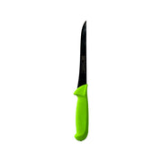 Eicker 18cm straight boning knife green handle - butchers colour coded knife