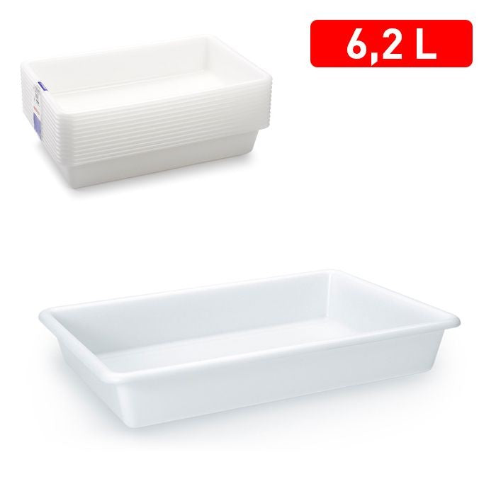 White display tray 6.2L - butchers counter food display tray