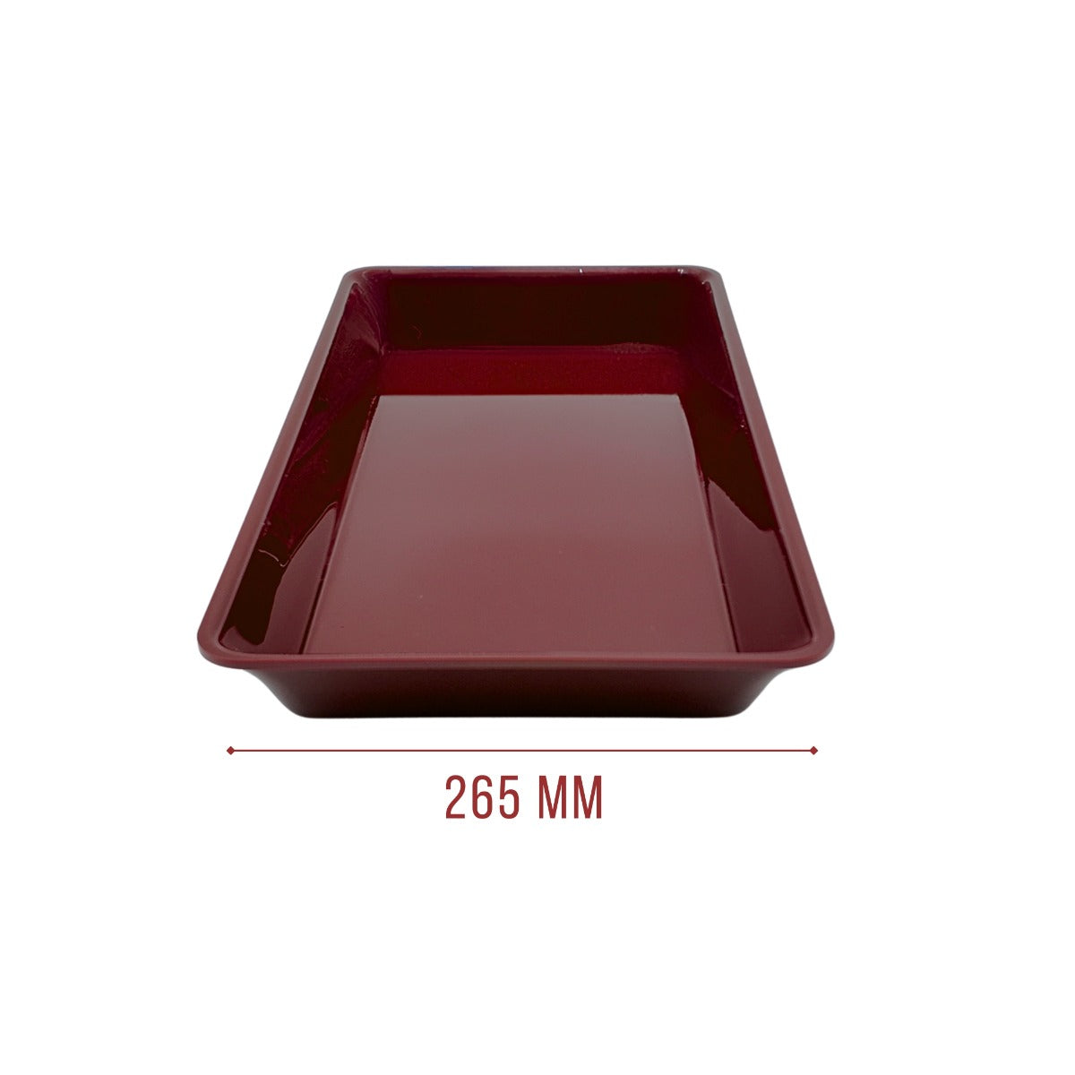 Burgundy Bordeaux GN 3/4 Tray Side View - Butcher Shop Meat Display Tray