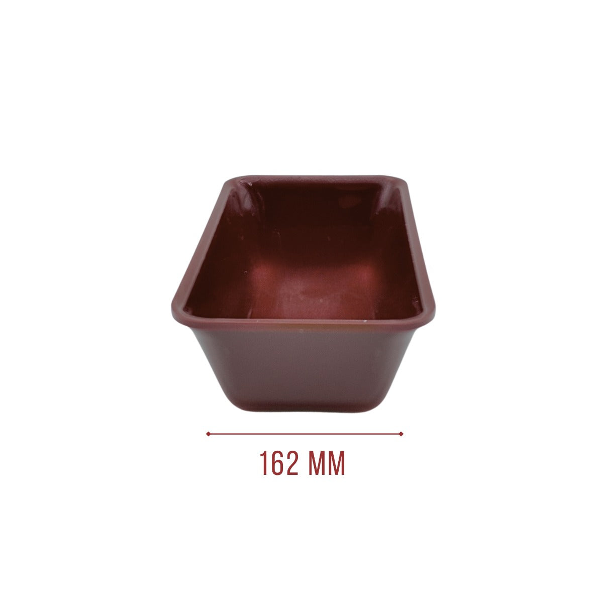 Burgundy GN 1/4 80mm tray view 2 - butchers display tray
