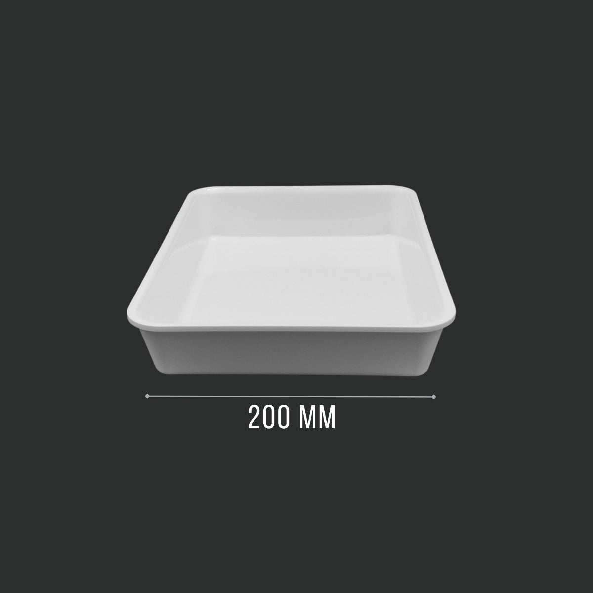 White GN 1/5 Tray Side View - Commercial Food Display Tray for Butcher Shop