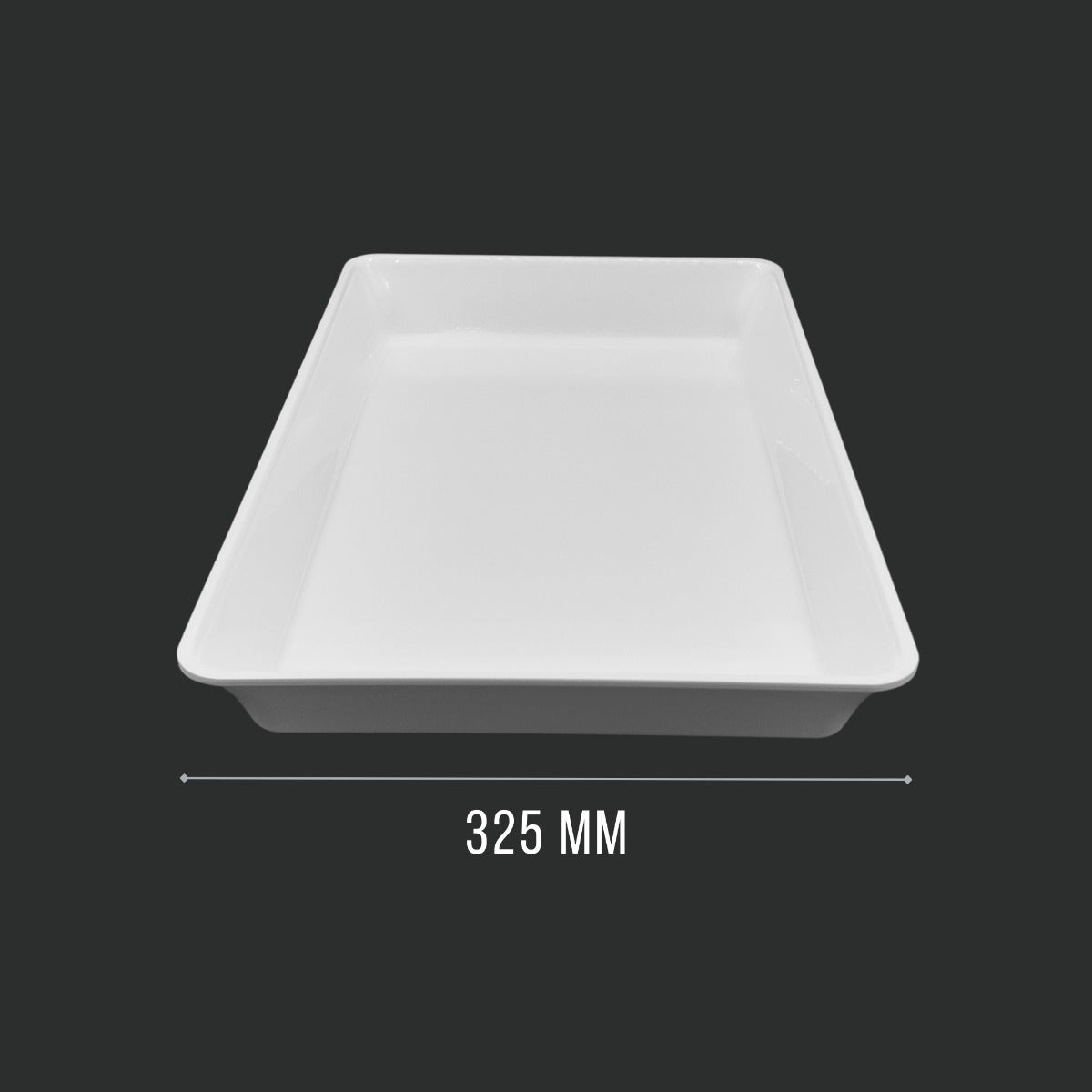 White GN 1/1 Tray Side View - Commercial Gastronorm Butcher Shop Display Tray