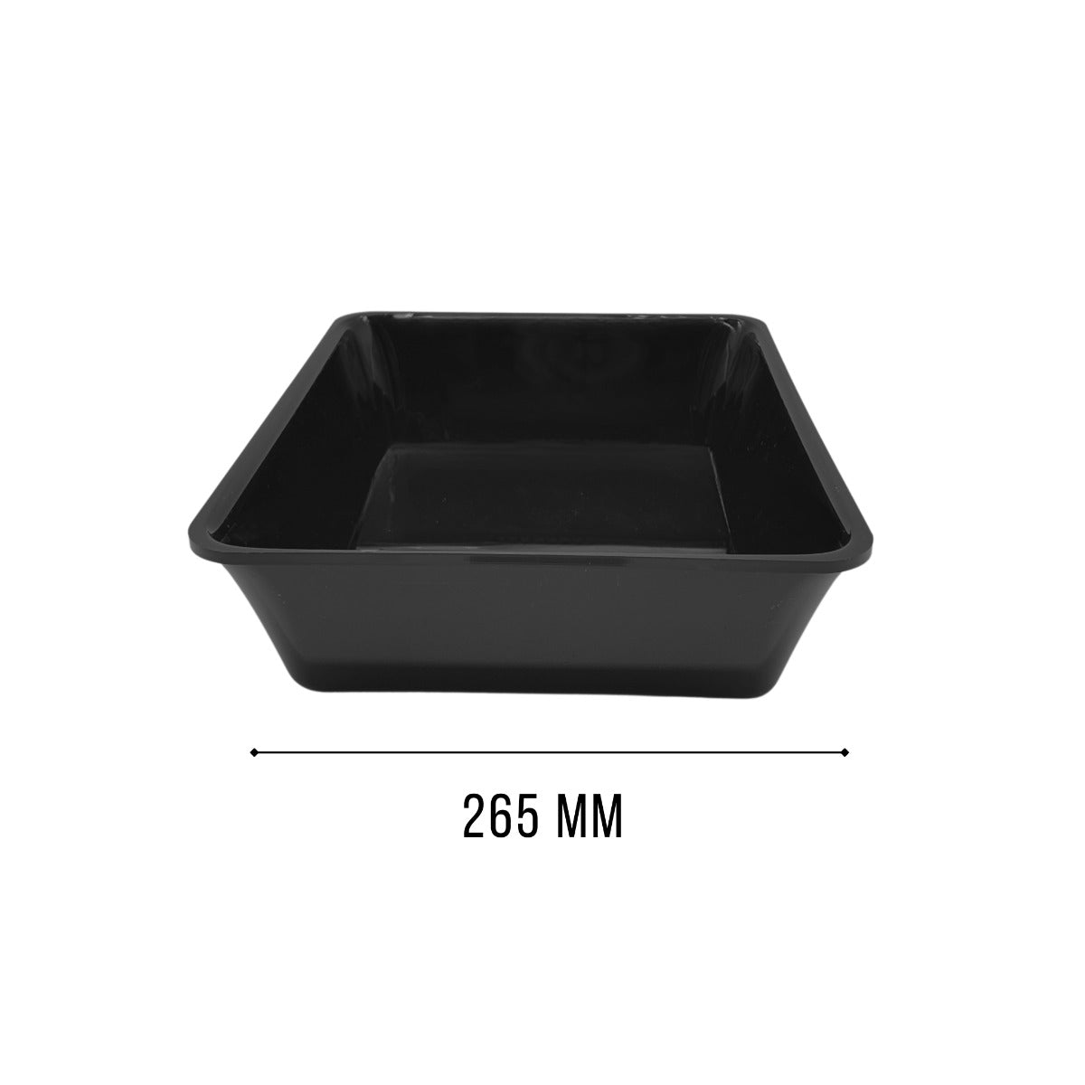 Black GN 1/2 80mm tray view 3 - butchers shop counter display