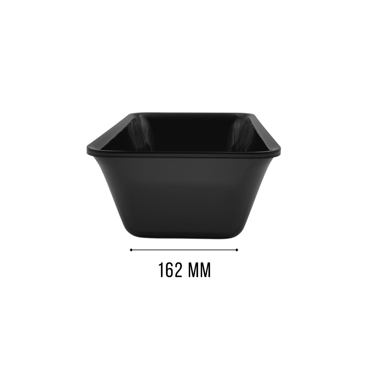 Black GN 1/4 Tray Angled View - Commercial Butcher Shop Display Presentation Tray