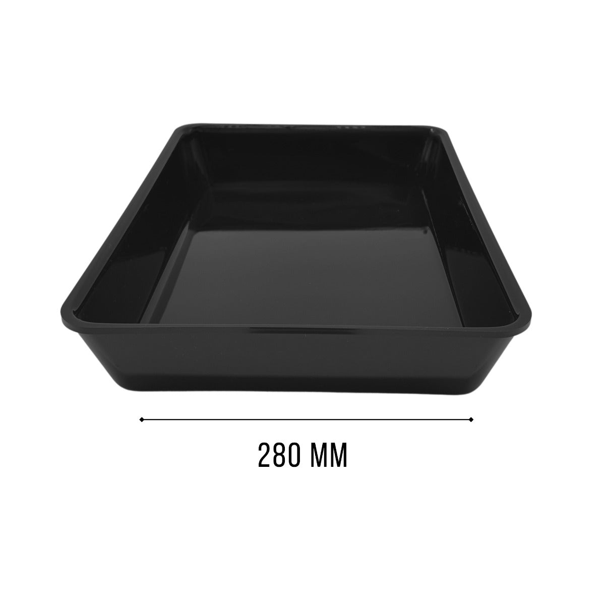 Wide black tray view 3 - butchers shop counter display