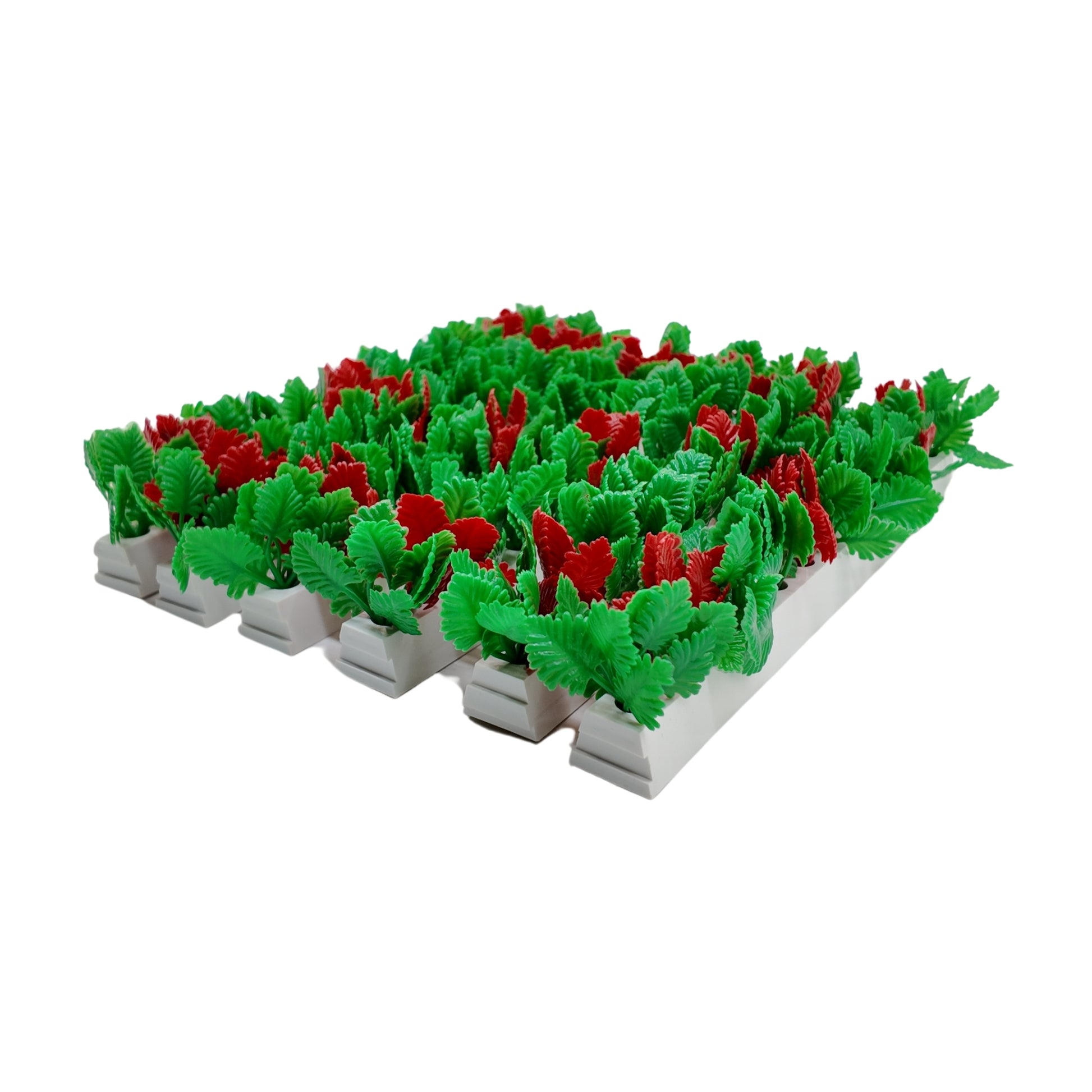 Red Green Leaf Garnish 250mm - Professional Butcher Counter Display Decoration