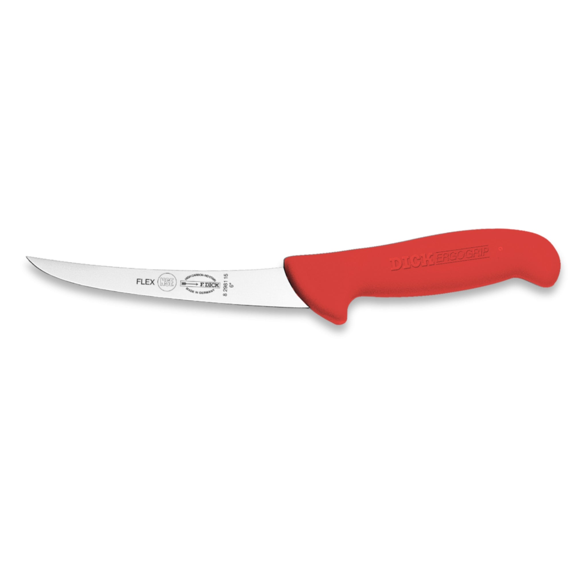 F Dick 6 Inch Curved Boning Knife Blade Detail - Professional Commercial Meat Boning Knife