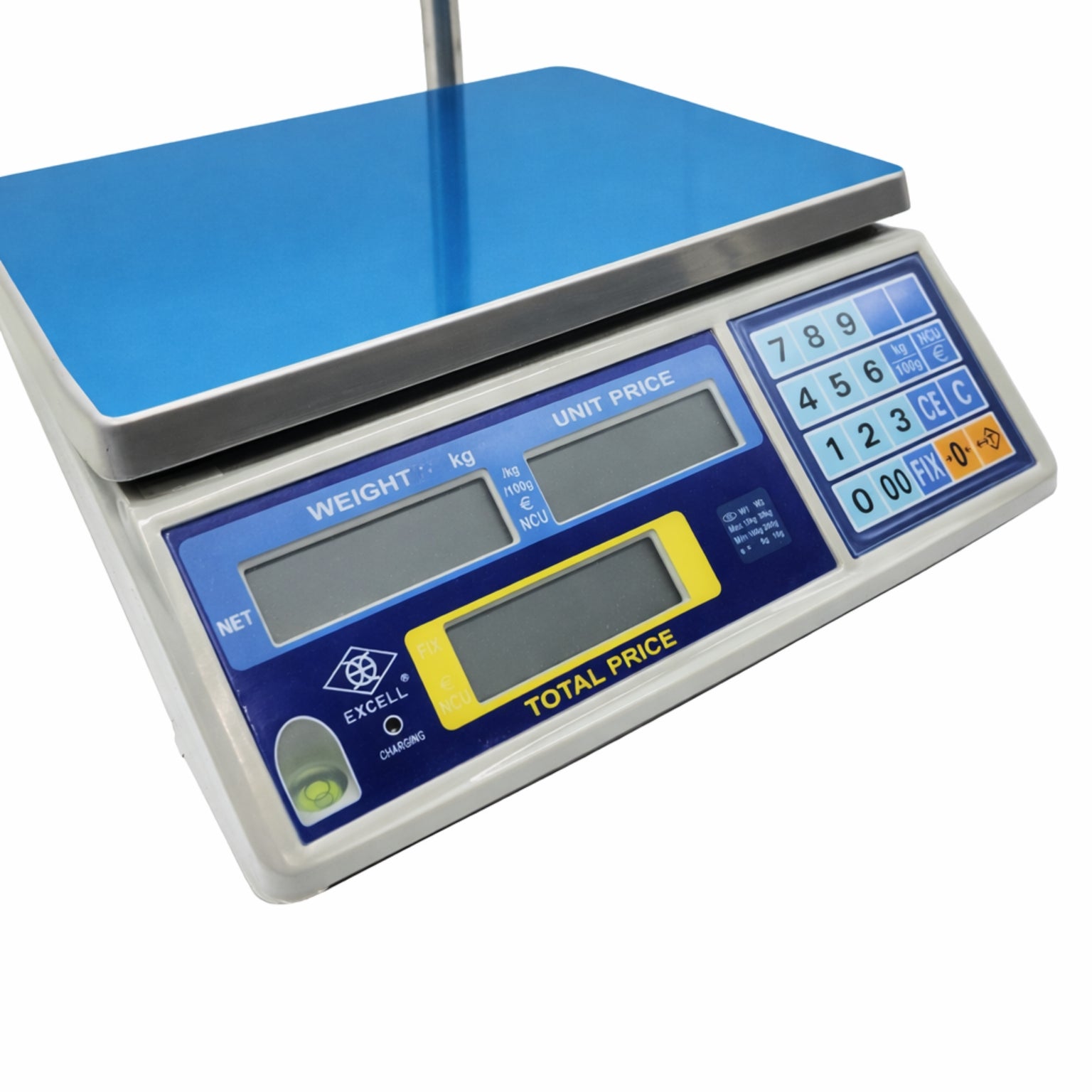 Excell FDP3-P Bench Scale Side View - Commercial Butcher Shop Weighing Equipment