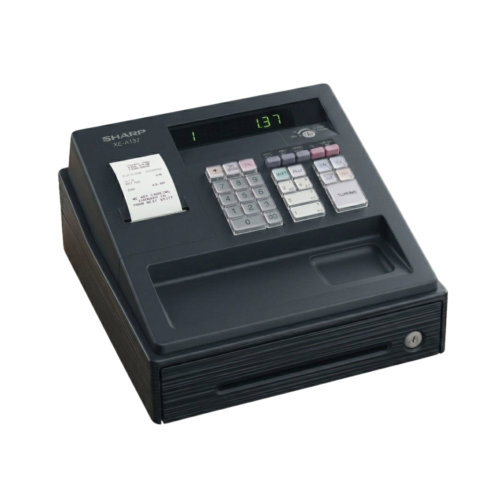 Sharp XE-A137 Till Front View - Commercial Butcher Shop Cash Register