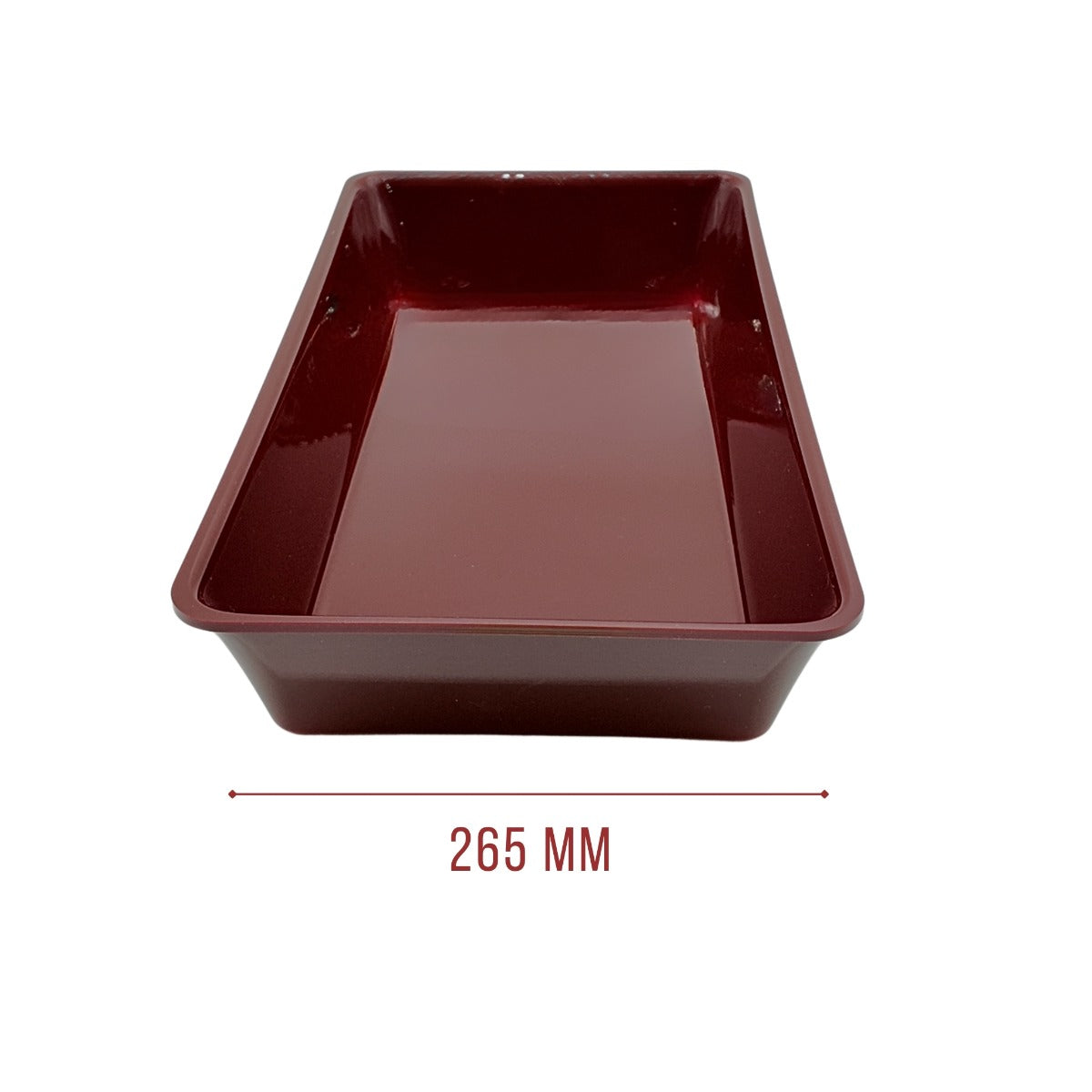 Burgundy GN 3/4 80mm tray view 3 - butchers shop counter display